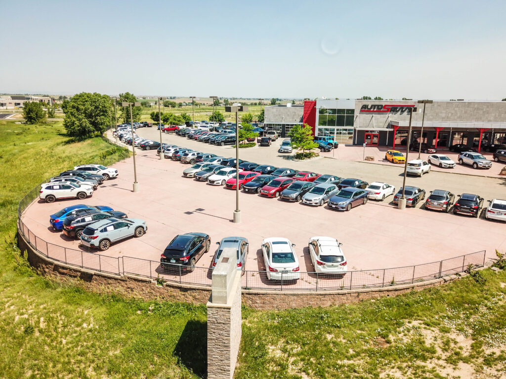 Aerial view of AutoSavvy Dealership